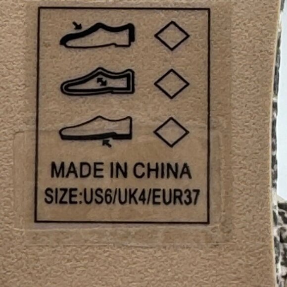 Qupid Blondie 20 Taupe Snake Platform Wedge Sandals Womens Size 6 - Picture 8 of 10